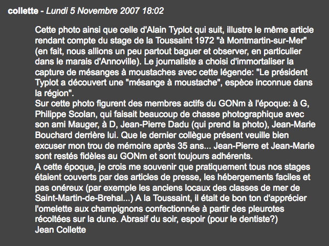 commentaire extrait des archives du site du GONm.