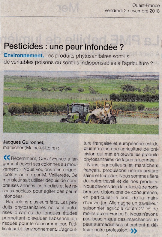 En réponse au mouvement actuel (2018 et suite) &quot;Nous voulons des coquelicots&quot; s'opposant à l'usage massif des produits agropharmaceutiques, tous pesticides confondus.