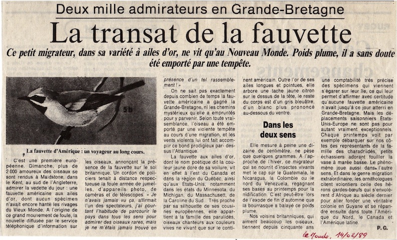Le Monde, édition du 14 février 1989.