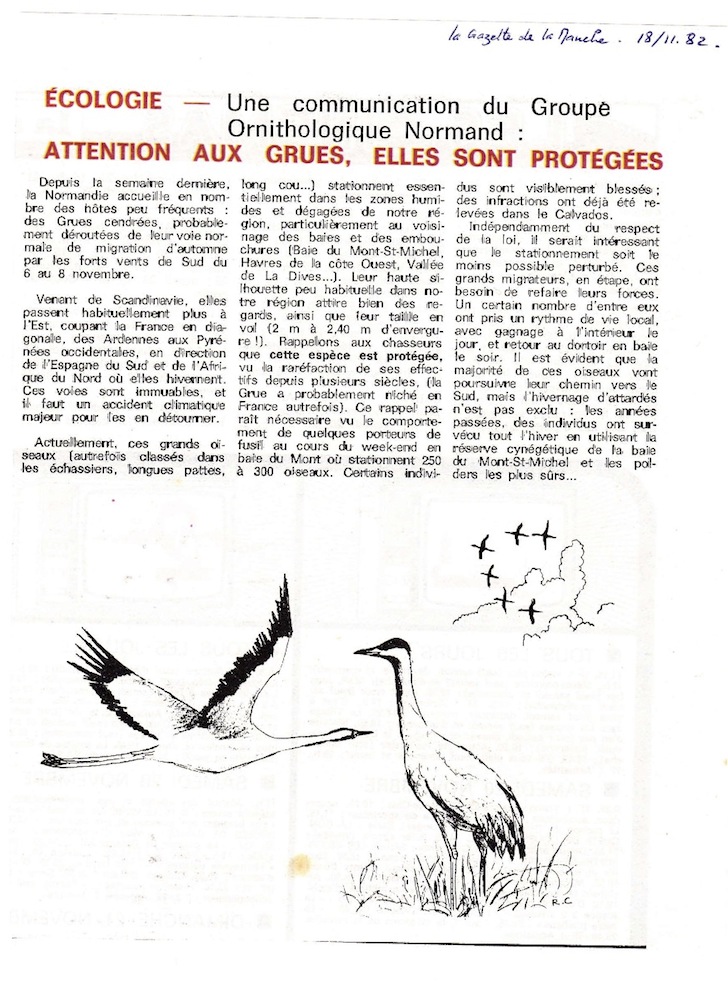 La Gazette de la Manche, 18 novembre 1982