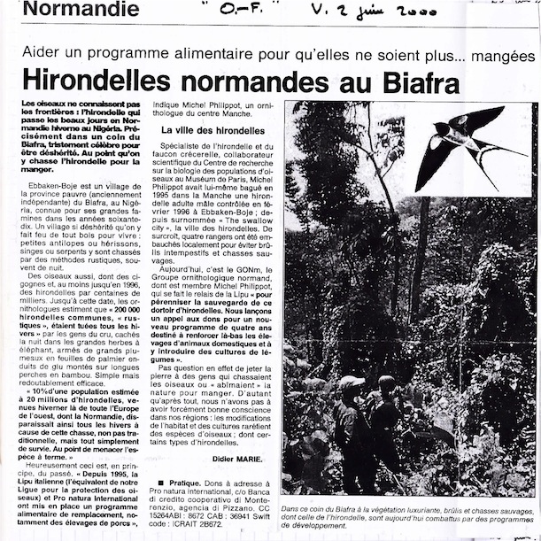 Ouest-France, page  Normandie, 2 juin 2000