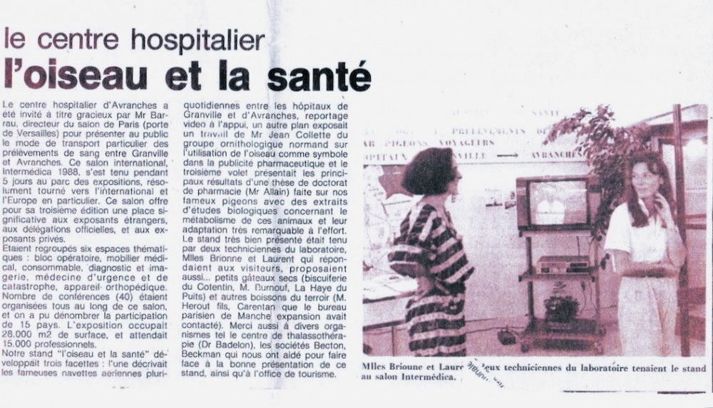 La Manche libre, 00 juin 1986. Article rédigé à partir du communiqué de presse ci-dessus.