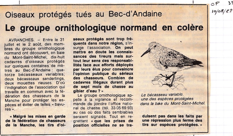 Ouest-France, 10 août 1988<br />Dessin J.F. Launay