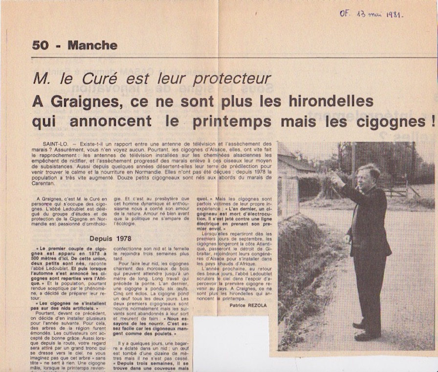 Ouest-France, 13 mai 1981 - le curé de Graignes prend les choses en main.