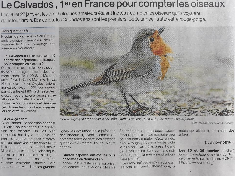 Ouest-France Calvados12_10_2019