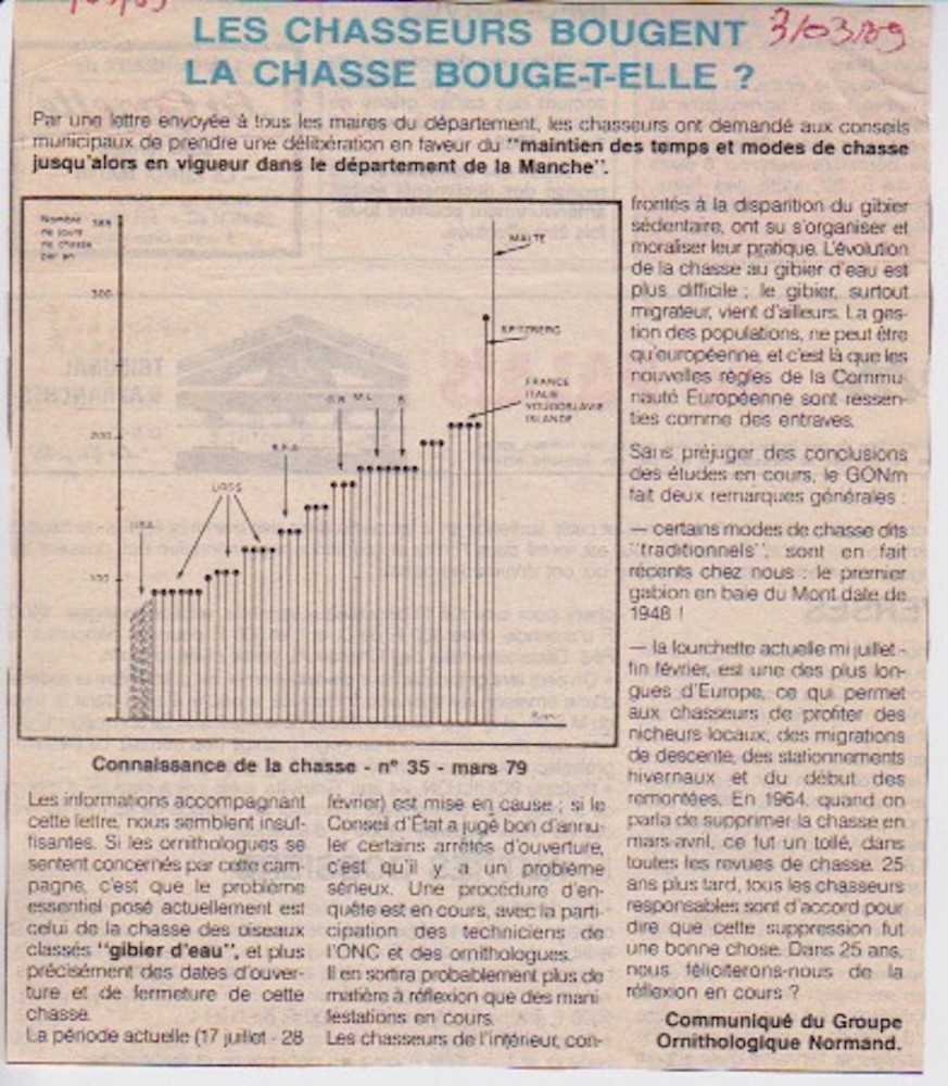 la Gazette de la Manche 3 mars 1989