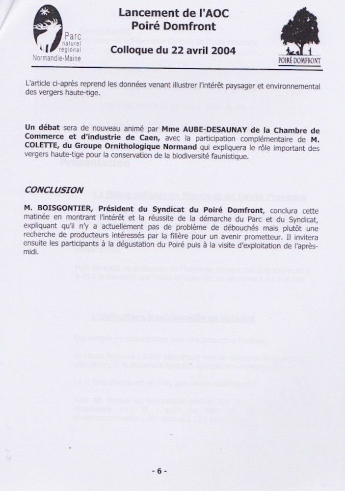 Il ne faut pas se faire d'illusion sur la place de la biodiversité dans ce colloque essentiellement économique. &quot;Passer&quot; en fin de planning est toujours brimant pour l'intervenant dans un déroulé de communications où la plupart des intervenants ne maitrisent pas leur temps de parole!...