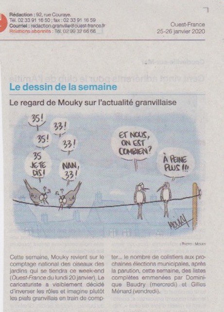 Ouest-France le dessin de Mouky dessinateur local.