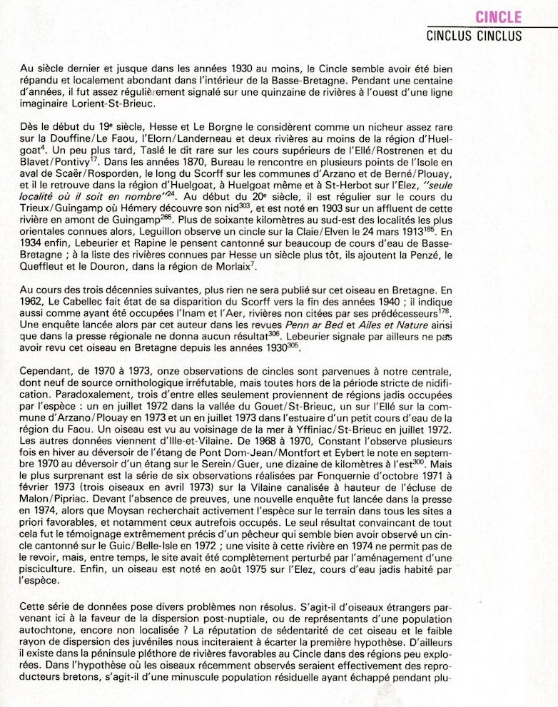 Histoire et géographie des oiseaux nicheurs de Bretagne. (1980) SEPNB et Ar Vran. p 225.