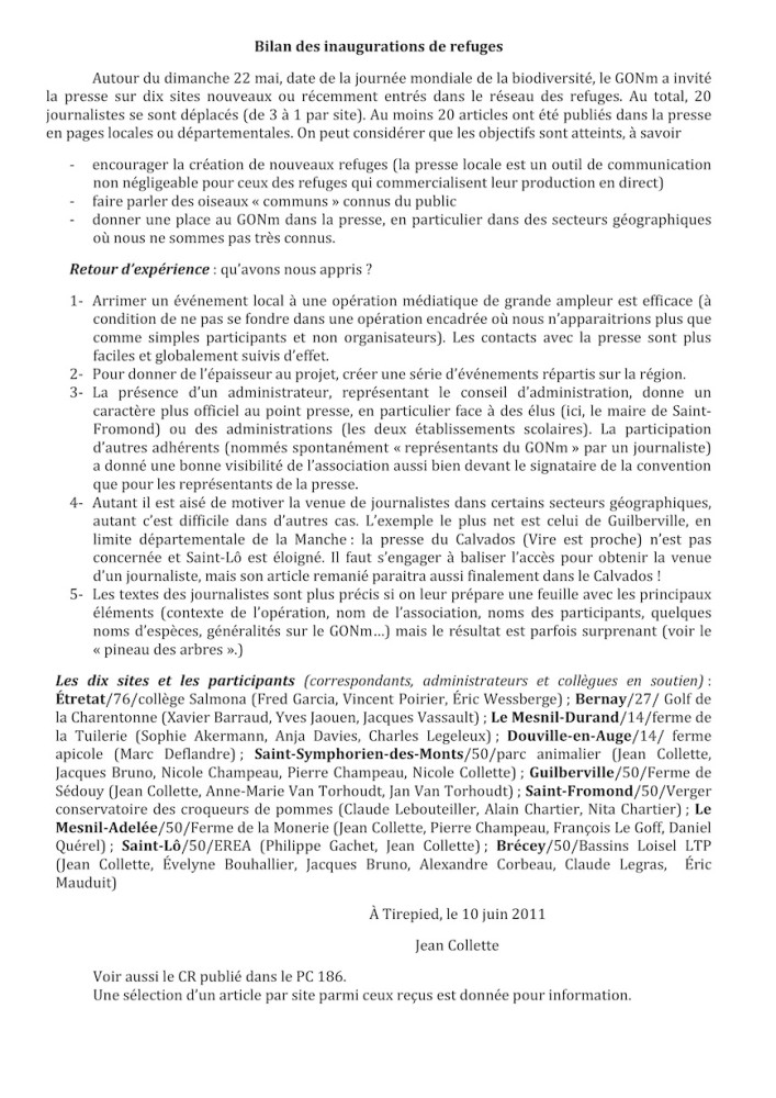 Après l'opération, bilan