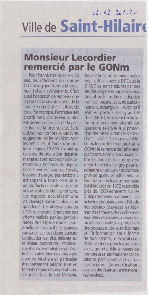 Version brute publiée dans l'hebdomadaire le Gazette. Je suis responsable de l'absence de photo : pas de correspondant mais il faut toujours tenter d'envoyer une photo doublant le texte proposé...