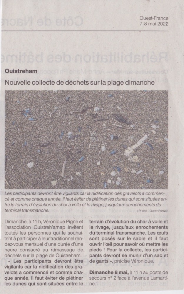 Numériser.jpeg (396.58 Kio) Vu 3804 fois Ouistreham, même combat! La photo "de déchets" est en plus un parfait non sens... "Les participants devront être vigilants..."