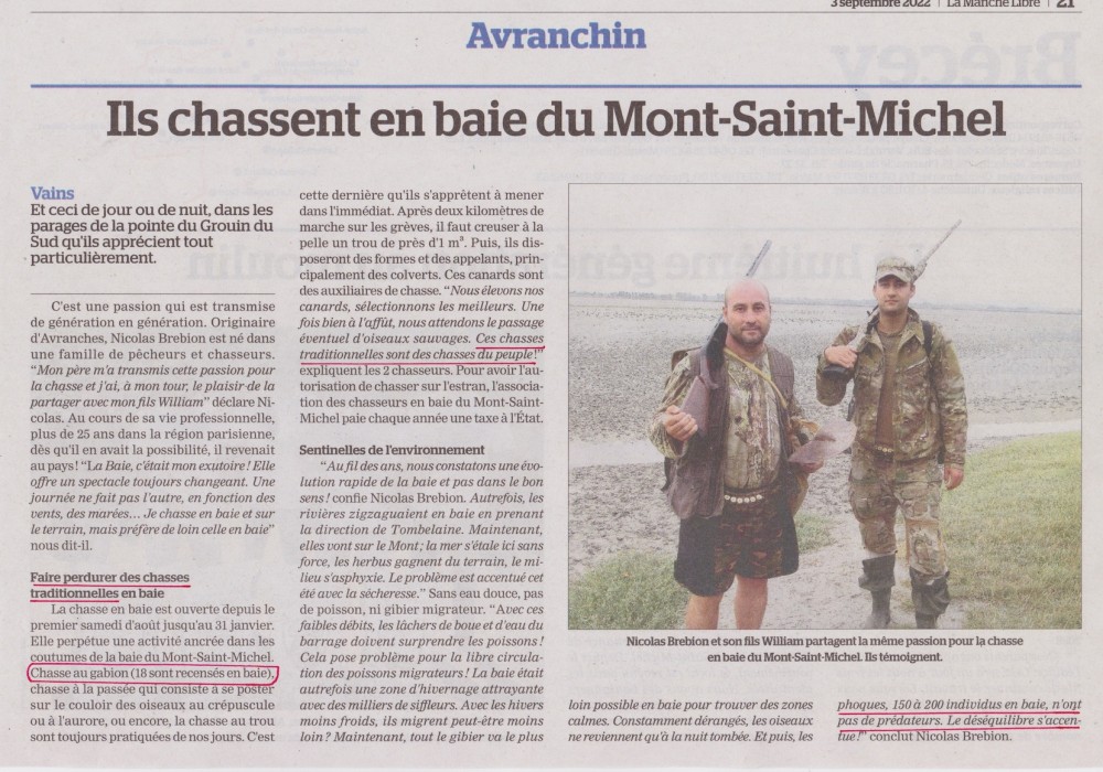 Numériser.jpeg (657.84 Kio) Vu 43267 fois L'ouverture de la chasse au gibier d'eau dans la presse locale.