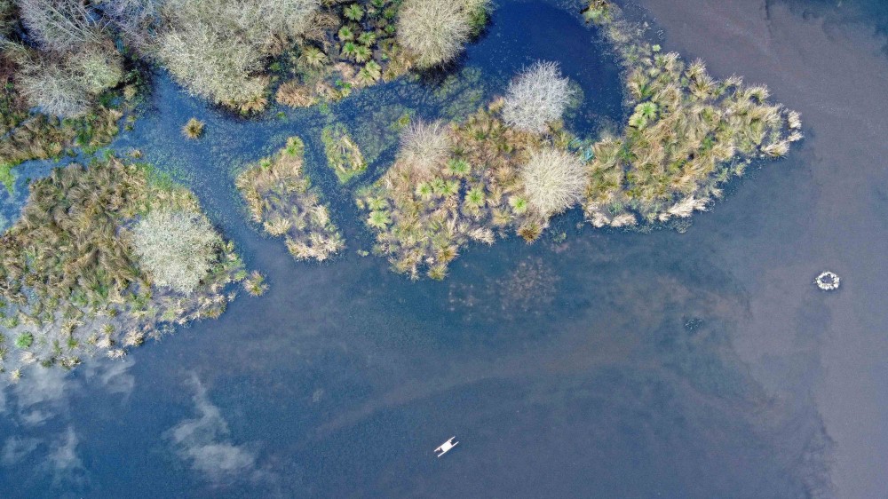 vue drone queue de lac central, touradon de carex,radeau.jpg (735.06 Kio) Vu 8827 fois Vue drone queue de lac central, touradon de carex, radeau