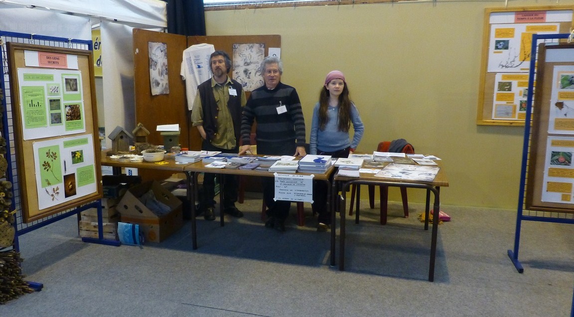 Jocelyn, Denis et Céleste sur le stand.