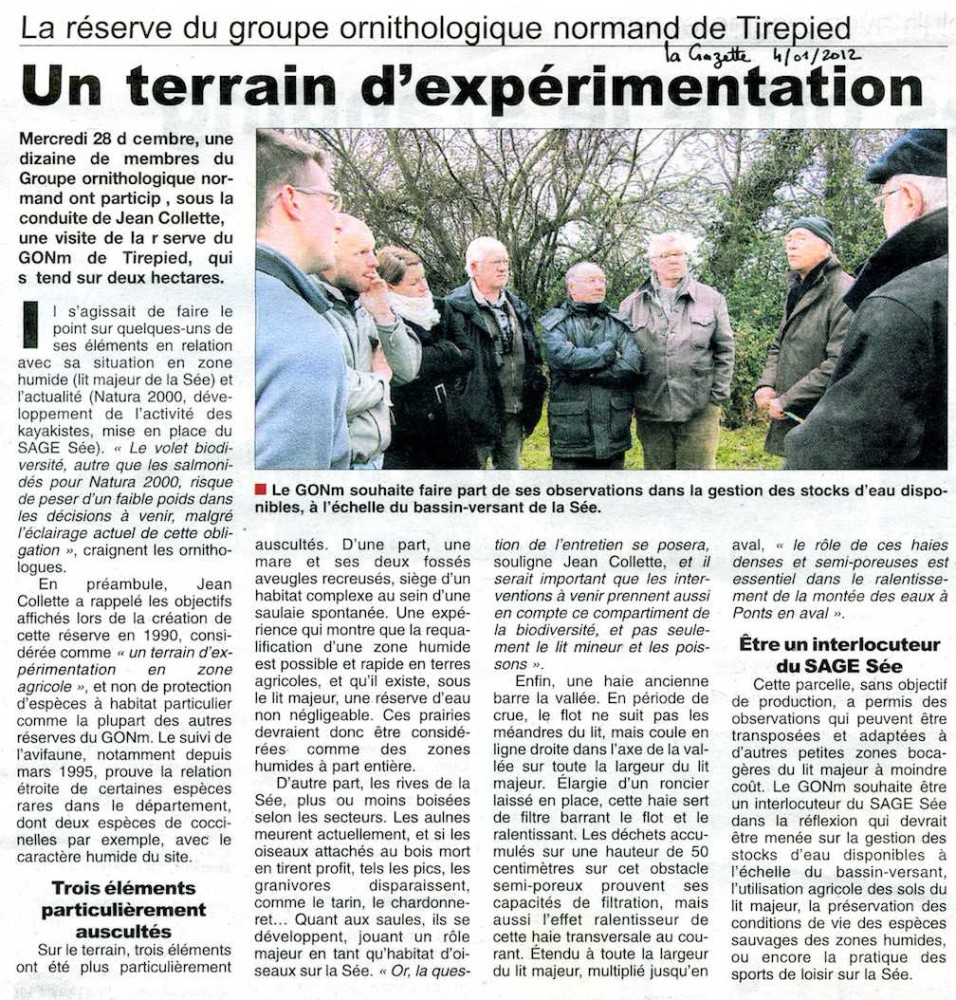 édition La Gazette 4 janvier 2012