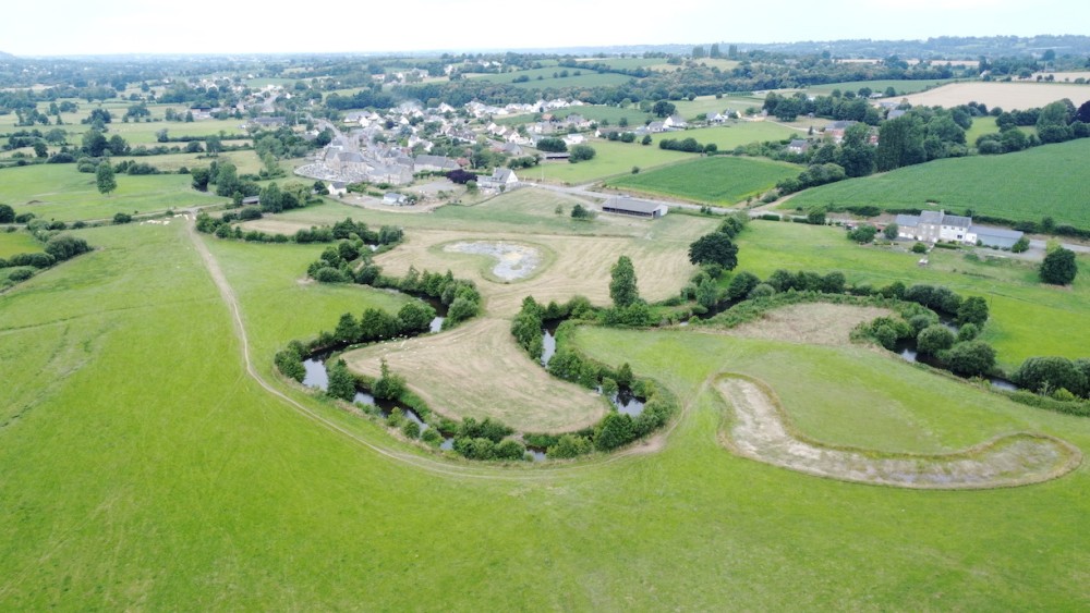 méandre NO et 2 bras morts.jpg (406.51 Kio) Vu 11075 fois Vu de l'est; deux bras morts et un méandre reboisé sur la bordure nord de la réserve. Le grand bras mort côté stabulation (rive droite de la Sée) est le plus riche de potentialités quand il sera spontanément végétalisé.