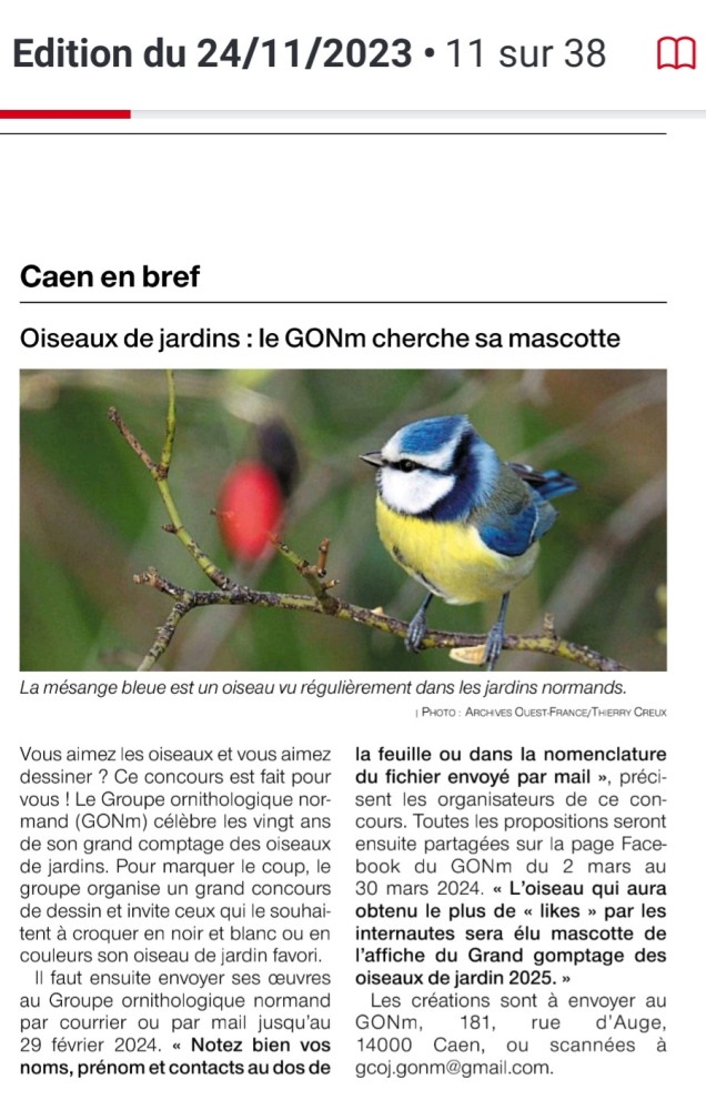 Ouest-France page Caen 20231124