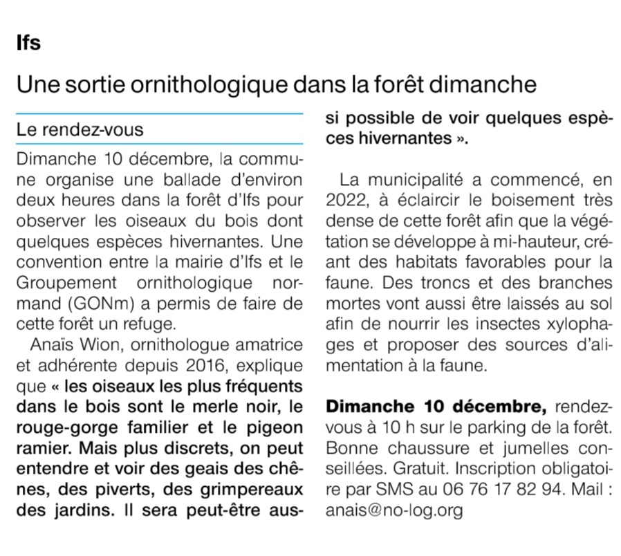 Ouest-France 14  page Ifs 2023_12_09