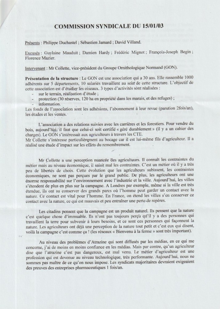 Contrairement à ce qui est dit, je ne suis pas fils d'agriculteur mais de paysan-ouvrier agricole (4 ha en Pays d'Auge, sans machine...) et je connais le poids d'une fourche de fumier au bout des bras.