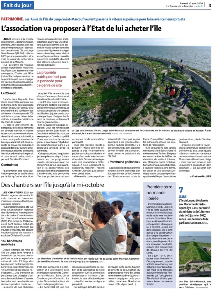 ArticlePressManche.ILA.100824.Bis.jpeg (516.53 Kio) Vu 12599 fois Presse de la Manche