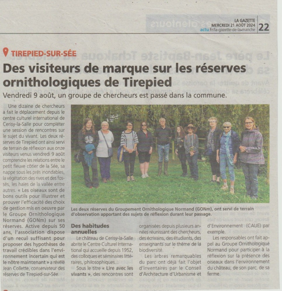 20240821-TIREPIED-animation groupe Cerisy-La G.jpeg (310.85 Kio) Vu 10929 fois La Gazette de la Manche, édition du 21 août 2024