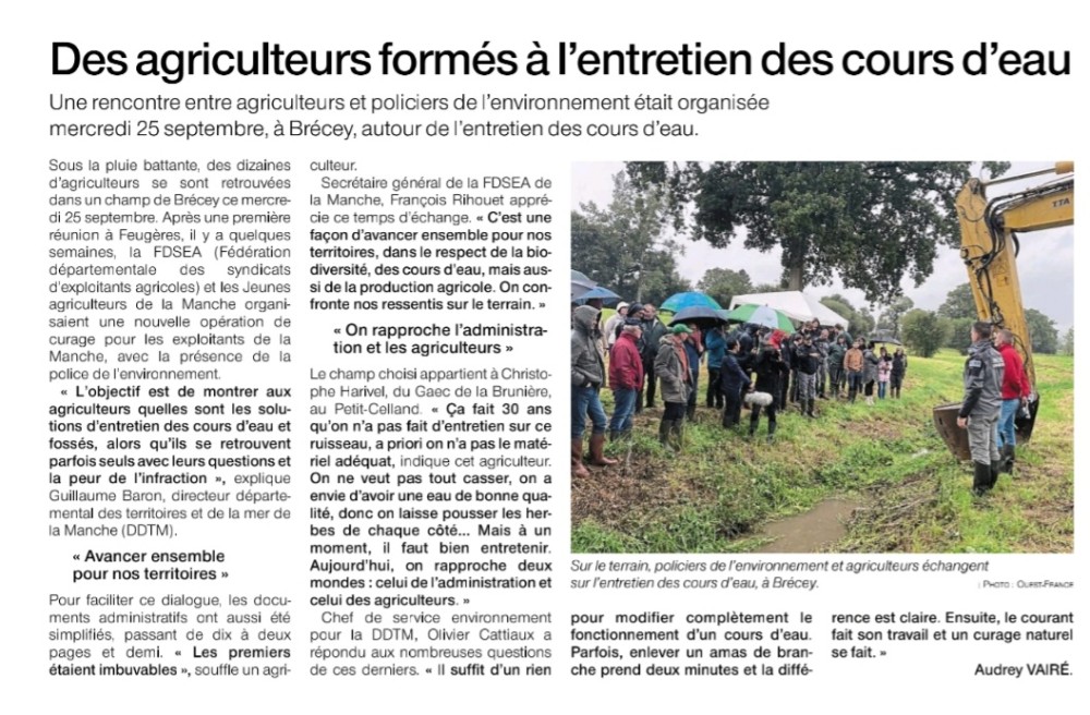 Ouest-France, éd du 26 septembre 2024, bocage