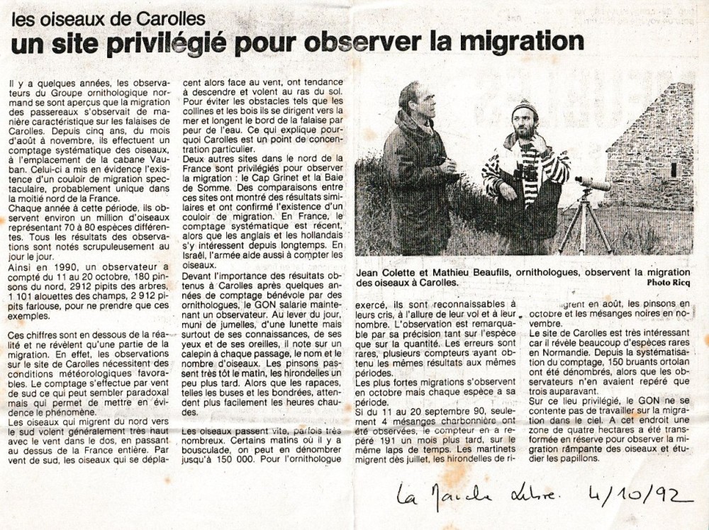 Archives_Carolle_19921004.jpg (439.27 Kio) Vu 22016 fois La Manche Libre 19921004