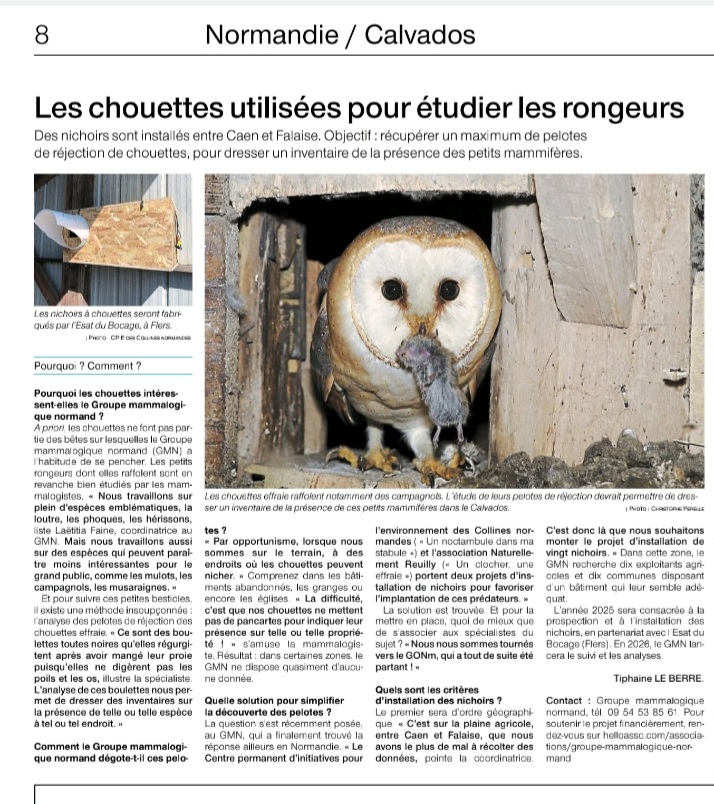 Ouest-France page Normandie Calvados 20241014