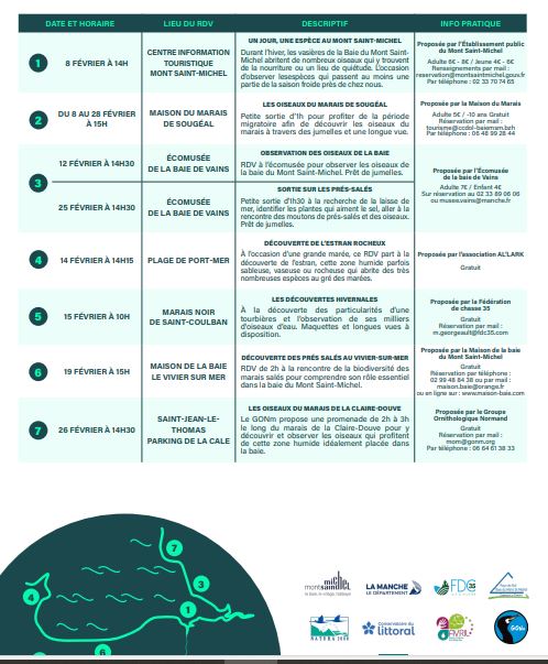 Programme du mois des zones humides