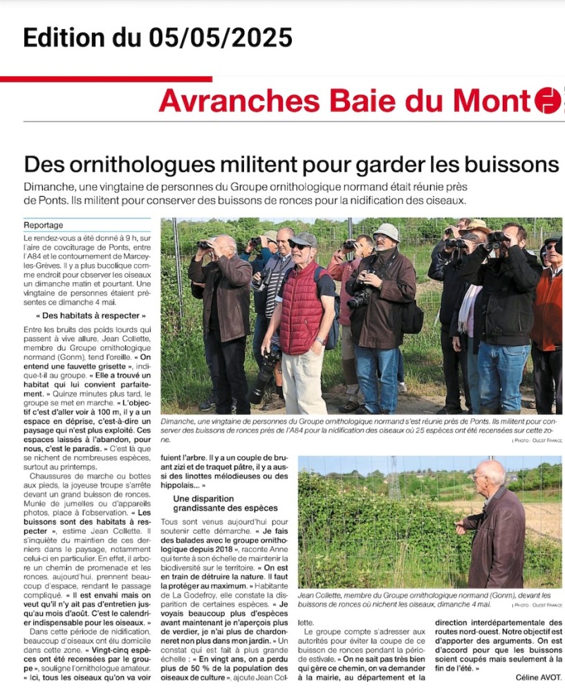 Ouest-France Avranches lundi 5 mai 2025
