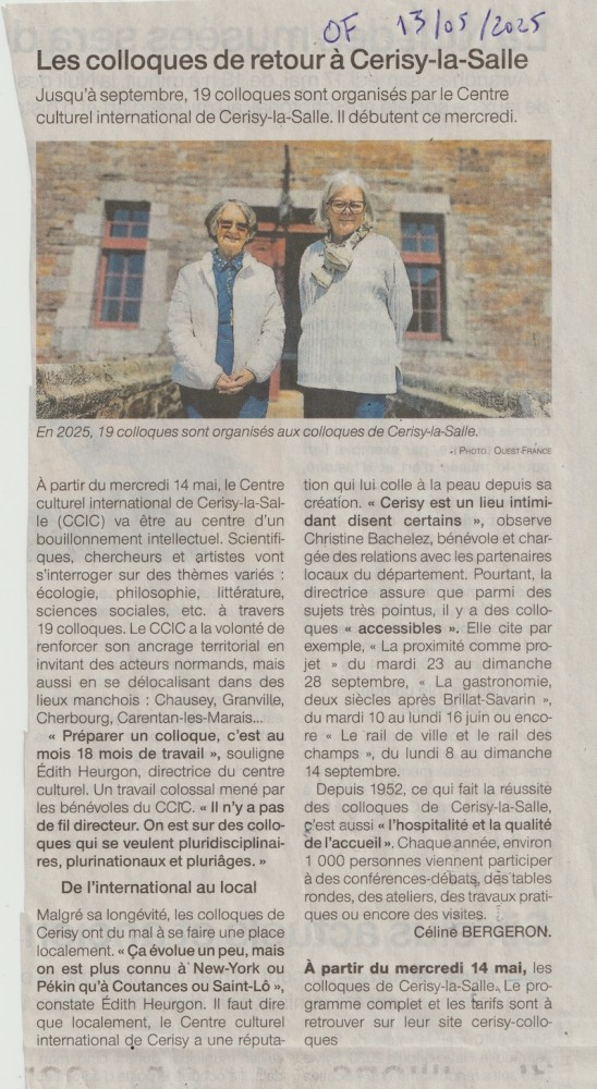 Ouest-France, 13 mai 2025