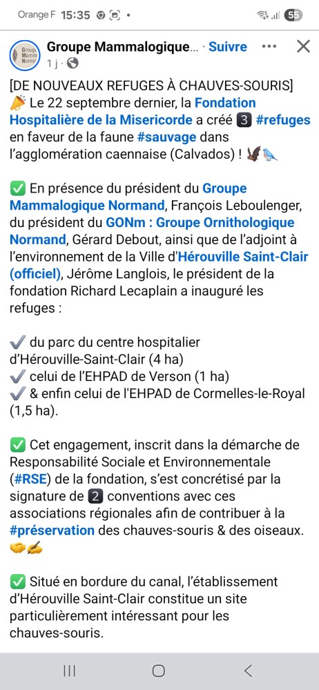 Extrait de la page Facebook du GMN