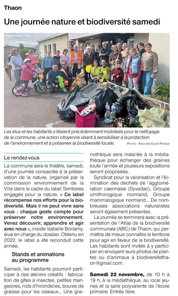 Thaon_20251119.jpg (604.83 Kio) Vu 2108 fois Ouest-France 20251119