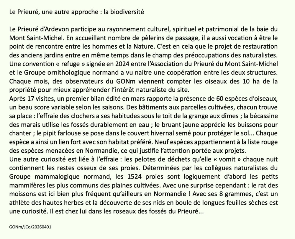 Texte envoyé à la presse locale avec l'accord de l'association responsable du site.<br />On retrouve l'essentiel des propos dans l'article publié par Ouest-France quelques jours plus tard (voir fil communication message 1503). On ne retrouve pas ici le fond critique de la gestion actuelle, cette démarche n'entre pas dans la construction de notre relation avec les gestionnaires. Il est plus positif de nouer des contacts de confiance avec l'architecte en charge du projet.