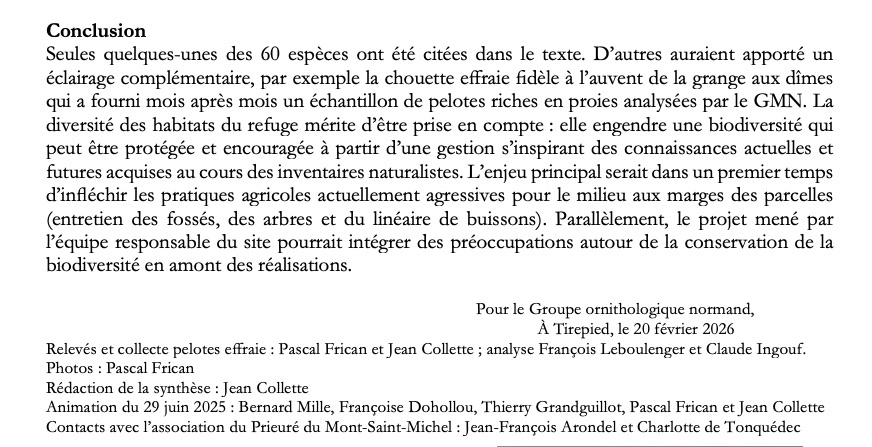 Conclusion et participants. Pascal Frican a participé à tous les relevés en ma compagnie. D'autres collègues ont en particulier encadré la demi journée consacrée à la sortie naturaliste et à la projection en salle (28 juin 2025, 32 participants).