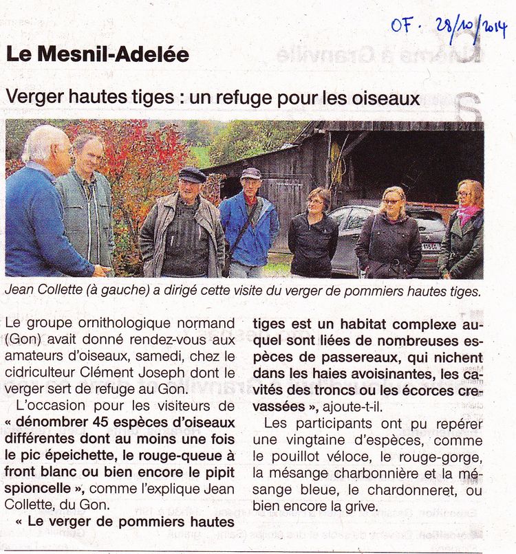 Ouest France du 28/10/2014