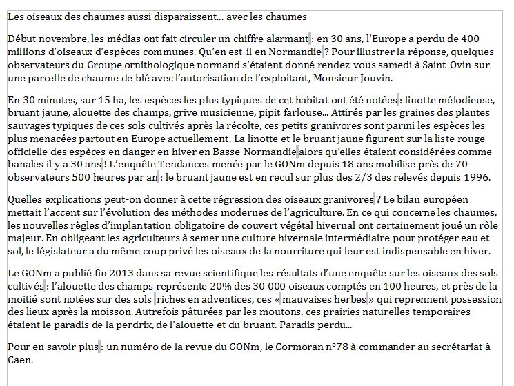 Compte-rendu communiqué à la presse.