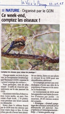&quot;La voix, le bocage&quot; 22 janvier 2015