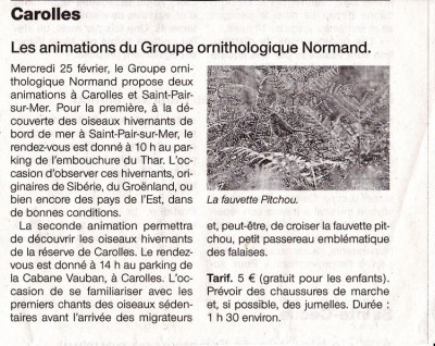 Annonce dans Ouest-France