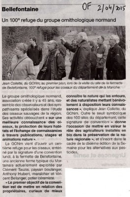 Inauguration du 100ème refuge. OF