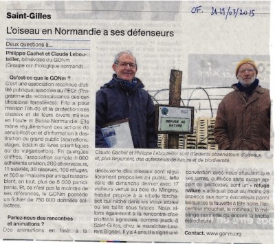 Saint-Gilles est aussi la commune où se trouve le refuge de M. Bignon, dont Philippe et Joëlle Berthou sont les correspondants.