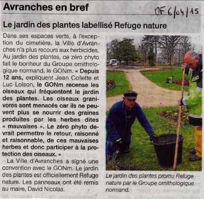 Ouest-France du 06/04/2015