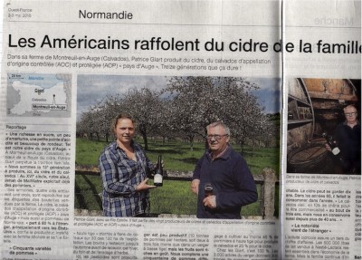 Un article malheureusement trop grand pour être reproduit avec un scanner classique. Mais tant mieux pour la visibilité du sujet dans la presse! (Le nom de Monsieur Giard est mal orthographié dans cet article)