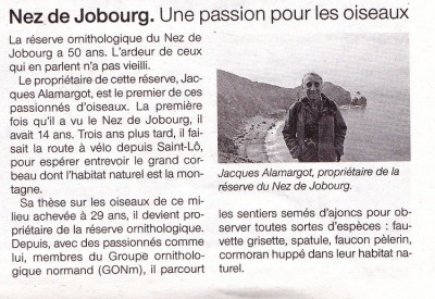 Jacques Alamargot dans Ouest-France Dimanche