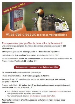 courriel d'information de la LPO