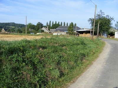 Traversée de ferme, stabulation, jardins, parc de château en arrière, grandes parcelles cultivées...