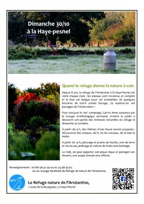 Annonce - Découverte du refuge - oct 16 - Copie.jpg (127.86 Kio) Vu 7250 fois Affiche réalisée par Carl Fauxbaton