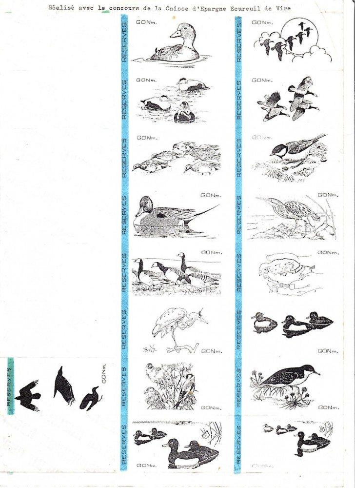 02.jpg (225.19 Kio) Vu 10705 fois Vignettes autocollantes vendues au profit des réserves. Tirage gratuit à la charge de la Caisse d'Epargne Ecureuil de Vire.