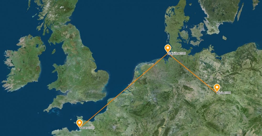 parcours du goéland pontique X613